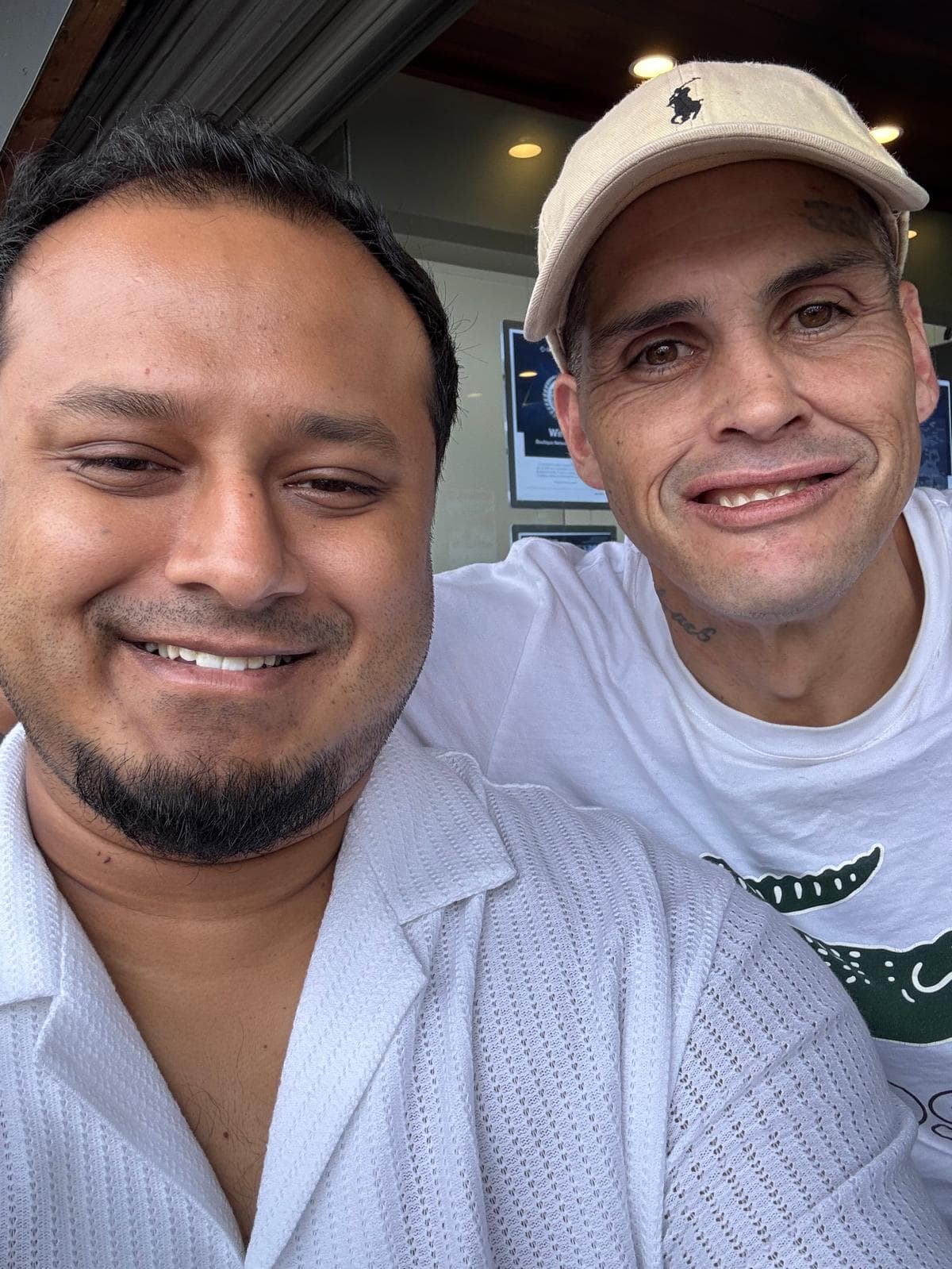 Mohammad with a participant